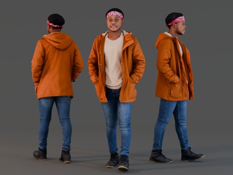 Forward with Smile - Casual Urban Guy 3Dモデル