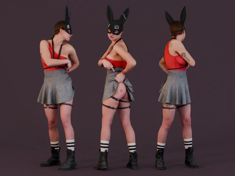 बनी रॉबर - नुकीला स्ट्रीटवियर वक्तव्य 3D मॉडल