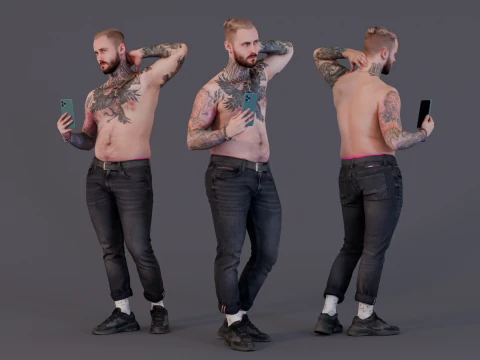 Selfie através do espelho Modelo 3D