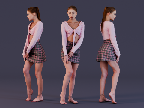 Hottie in Pink 3Dモデル