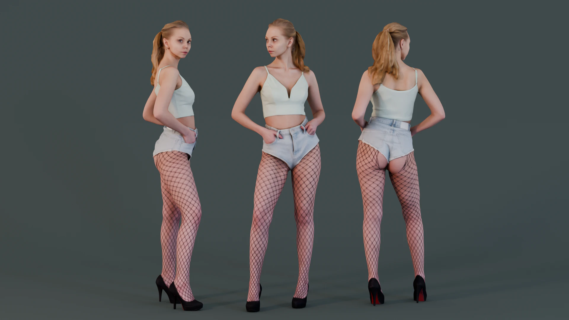 Red Light District Chic 3D Model .c4d .max .obj .3ds .fbx .stl .blend 