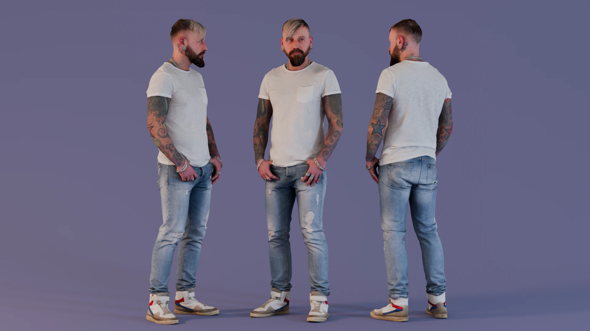 Urban Inked Style 3D Model .c4d .max .obj .3ds .fbx .stl .blend 