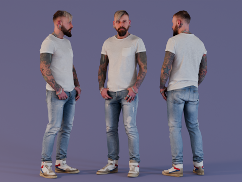 Urban Inked Style 3Dモデル