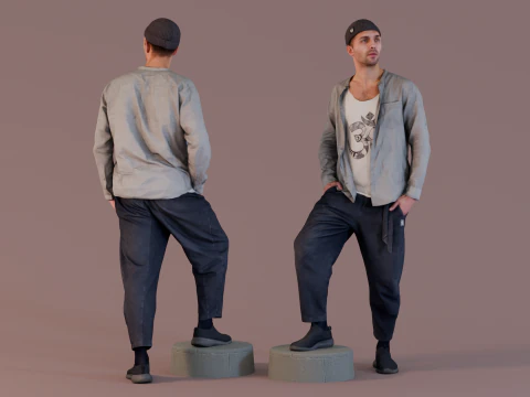 Jedną nogą tu, drugą tam Model 3D