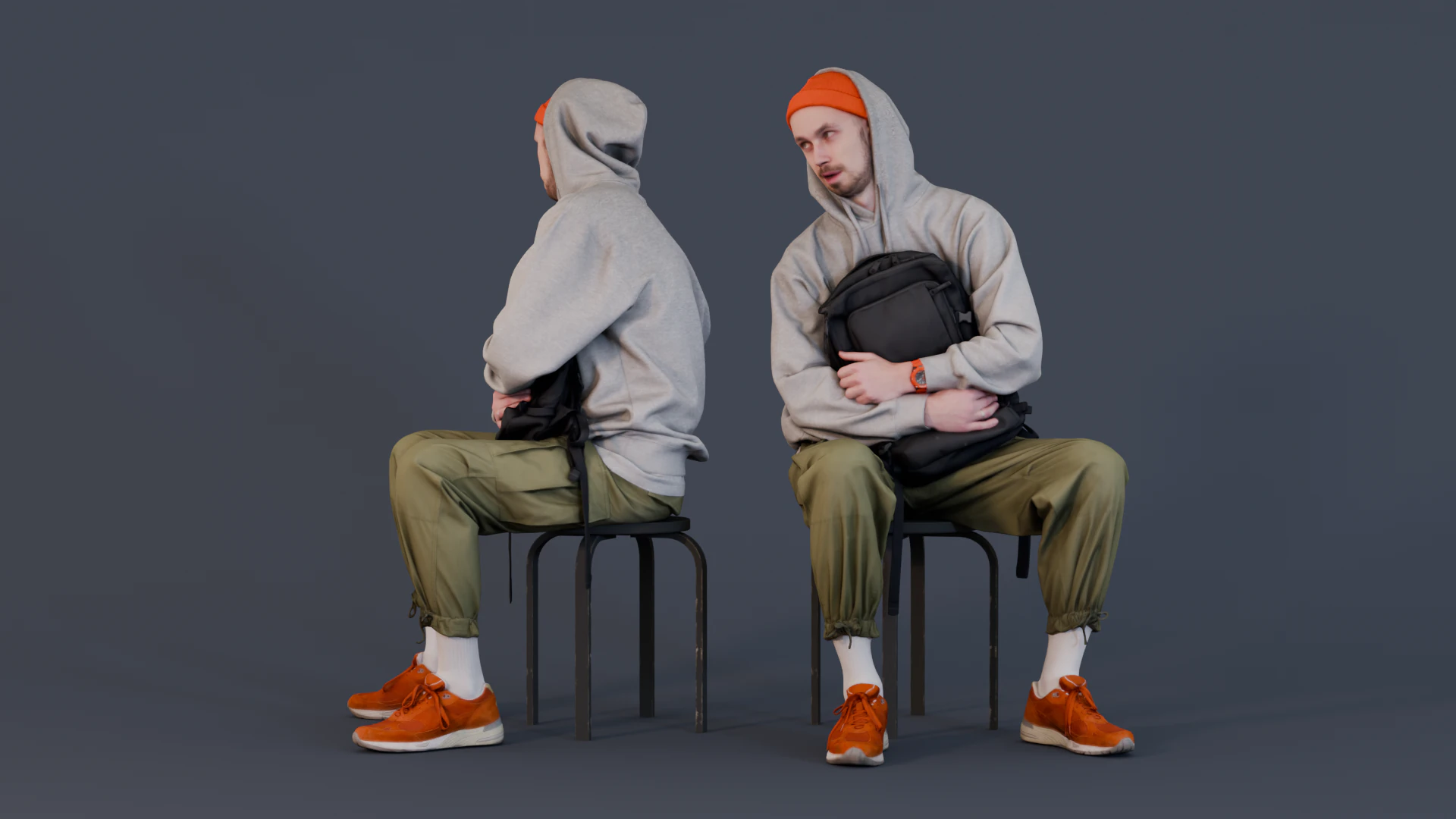 UrbanSway Seated Streetwear Style 3D Model .c4d .max .obj .3ds .fbx .stl .blend 