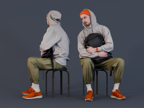 UrbanSway Seated Streetwear Style 3Dモデル