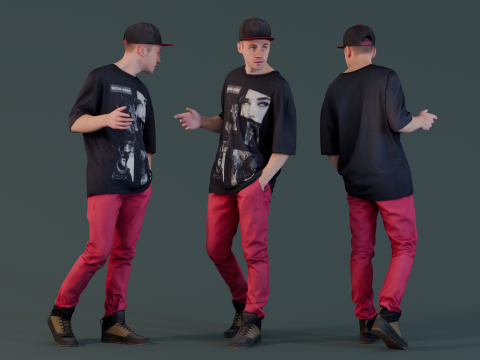 Urban Streetwear Style 3Dモデル
