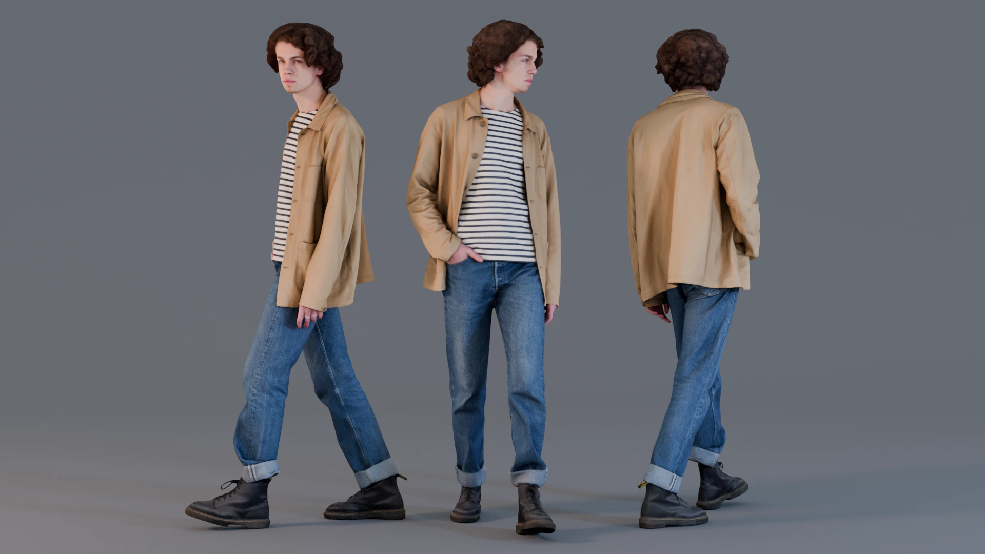 スタイリッシュなストライド 3Dモデル .c4d .max .obj .3ds .fbx .stl .blend 