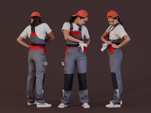 No canteiro de obras Modelo 3D