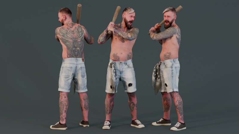 Street Baseball - Bold and Fearless Modelo 3D .c4d .max .obj .3ds .fbx .stl .blend