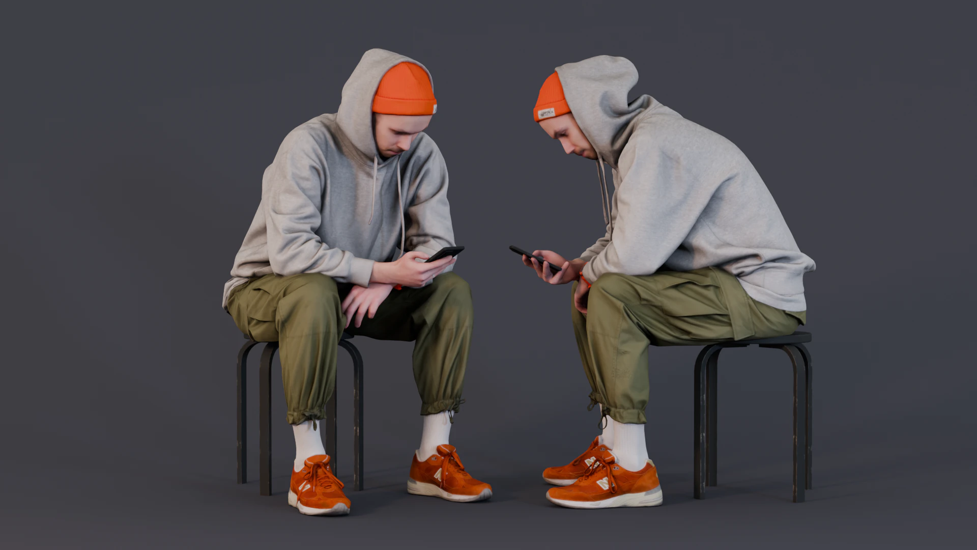 地铁里的读者 3D 模型 .c4d .max .obj .3ds .fbx .stl .blend 