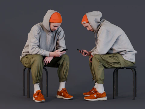 Lezer in de metro 3D Model