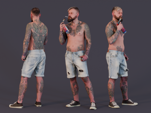 Give Them Hell - Tattooed Rebel 3D-Modell