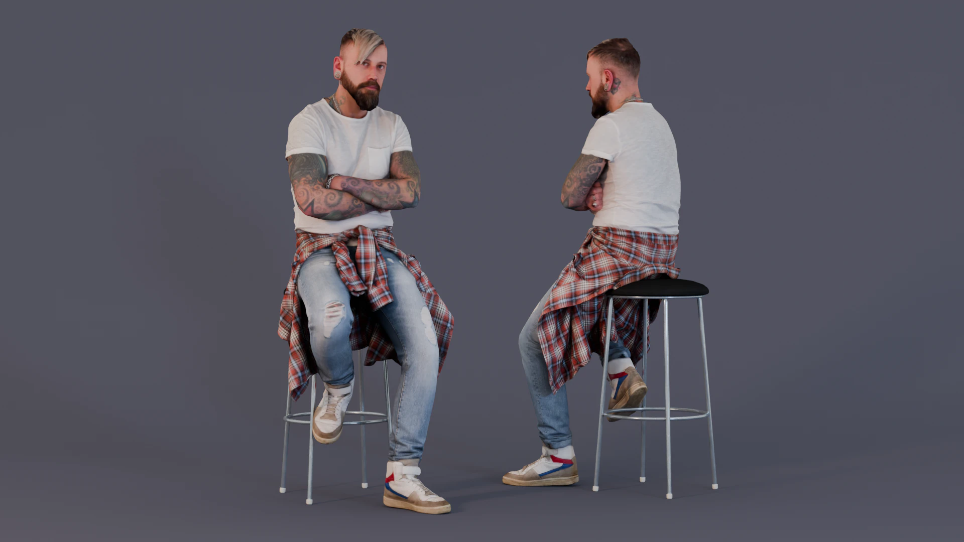 Relaxed Sneakerhead - Man with Casual Attitude 3D Model .c4d .max .obj .3ds .fbx .stl .blend 