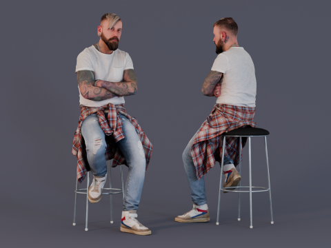 Relaxed Sneakerhead - Man with Casual Attitude 3D-Modell