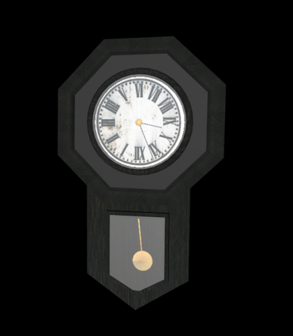 grandfather clock 3D Model .c4d .max .obj .3ds .fbx .stl .blend 