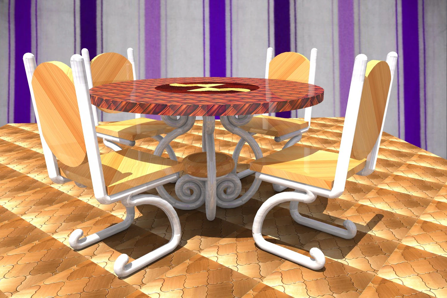 ダイニングテーブル 3Dモデル .c4d .max .obj .3ds .fbx .stl .blend 