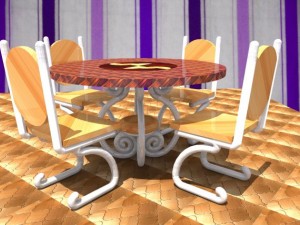 dining table Modello 3D