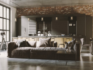 leicht kitchen Modello 3D