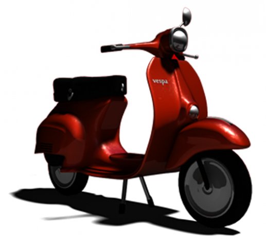 scooter vespa Modèle 3D .c4d .max .obj .3ds .fbx .stl .blend