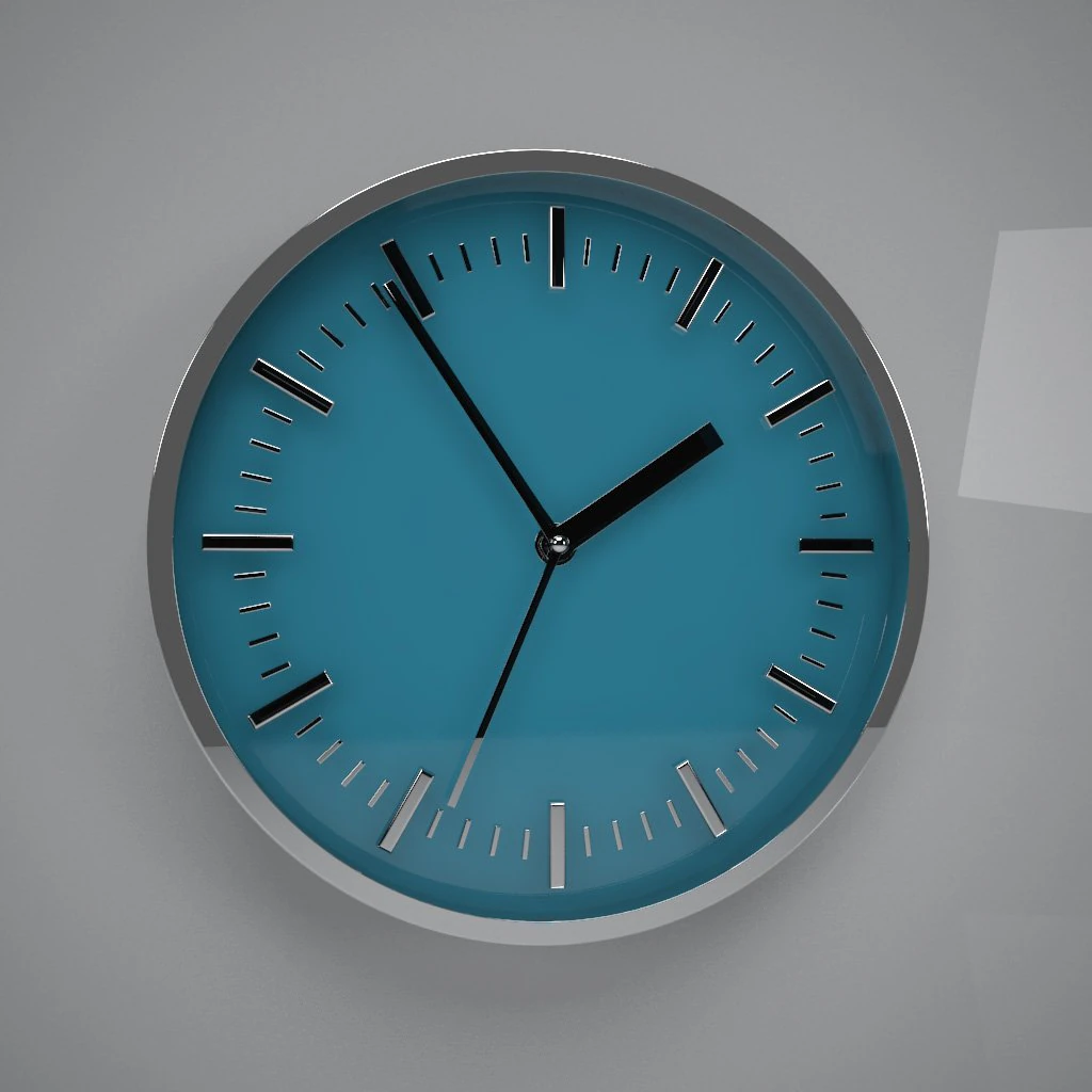 wall mounting clock 3D Model .c4d .max .obj .3ds .fbx .stl .blend 