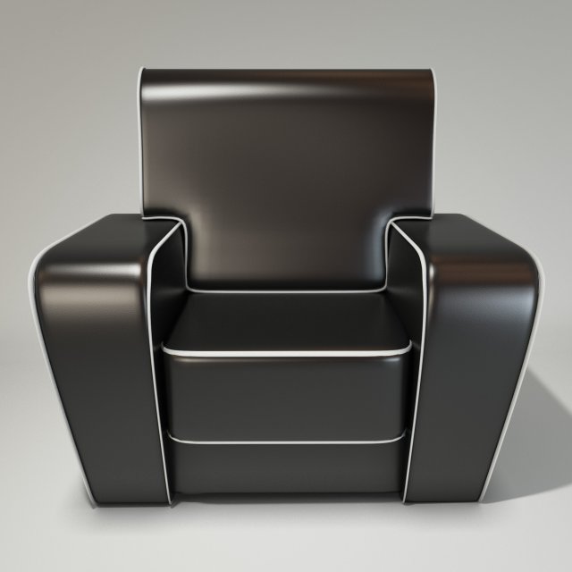 art deco chair Modelo 3D .c4d .max .obj .3ds .fbx .stl .blend 