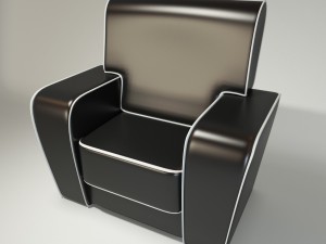 art deco chair Modelo 3D