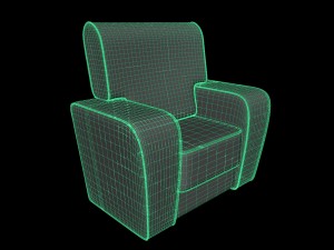art deco chair Modelo 3D
