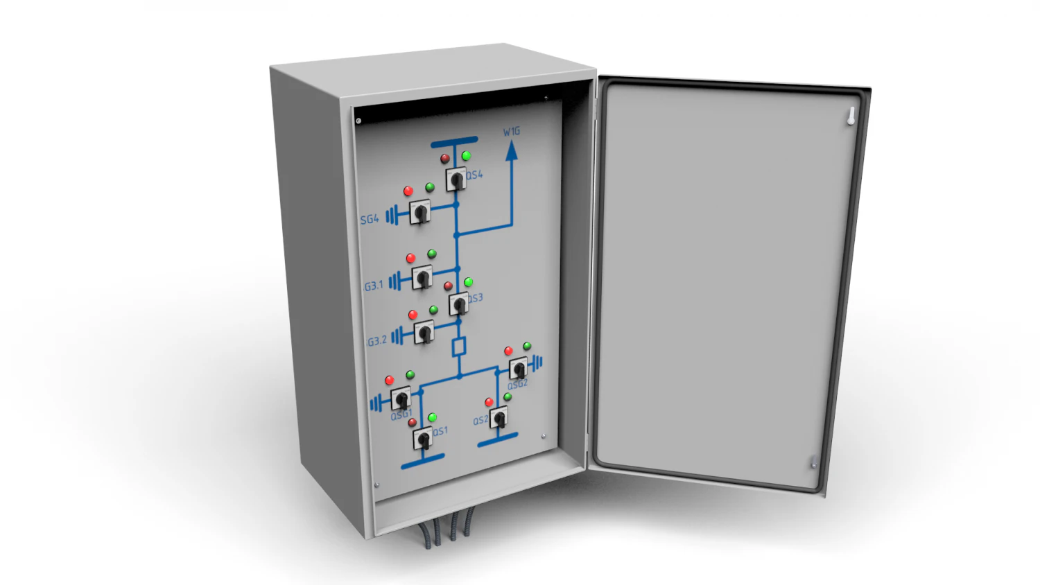 disconnect switches remote control cabinet 3D Model .c4d .max .obj .3ds .fbx .stl .blend