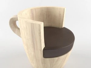 poltrona in legno riva 1920 taffe Modello 3D