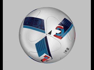 official match ball euro 2016 - france - beau jeu Model 3D