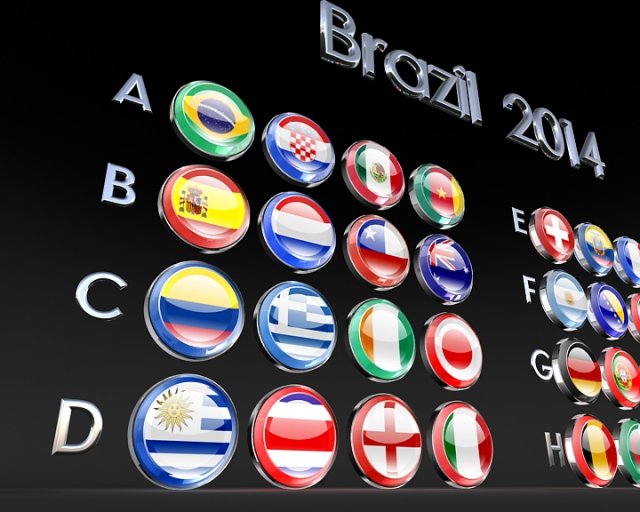 flags of world cup 2014 3D Model .c4d .max .obj .3ds .fbx .stl .blend 