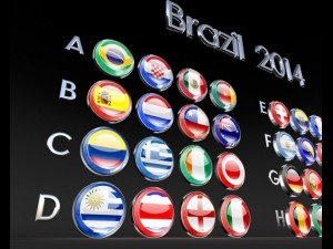 flags of world cup 2014 Modello 3D