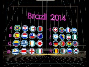 flags of world cup 2014 3D Model
