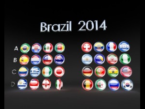 flags of world cup 2014 3D Model