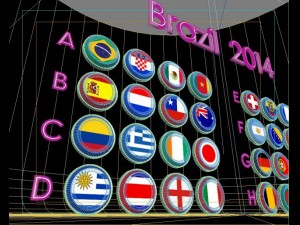 flags of world cup 2014 3D Model