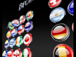 flags of world cup 2014 3D Model