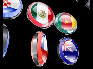 flags of world cup 2014 3D Model