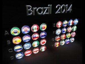 flags of world cup 2014 3D Model