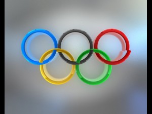 animated olympic rings Modello 3D