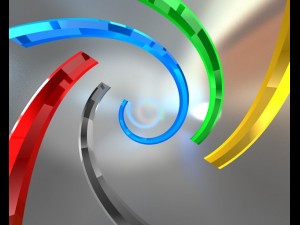 animated olympic rings Modello 3D