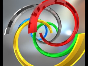 animated olympic rings Modello 3D
