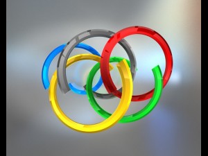 animated olympic rings Modello 3D