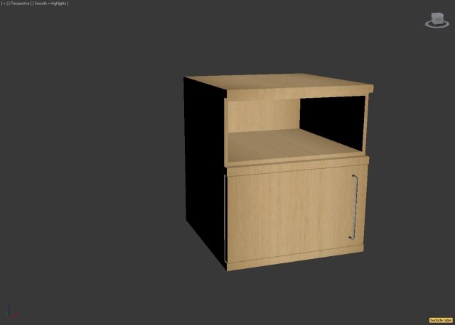 pine bedside table Modèle 3D .c4d .max .obj .3ds .fbx .stl .blend 