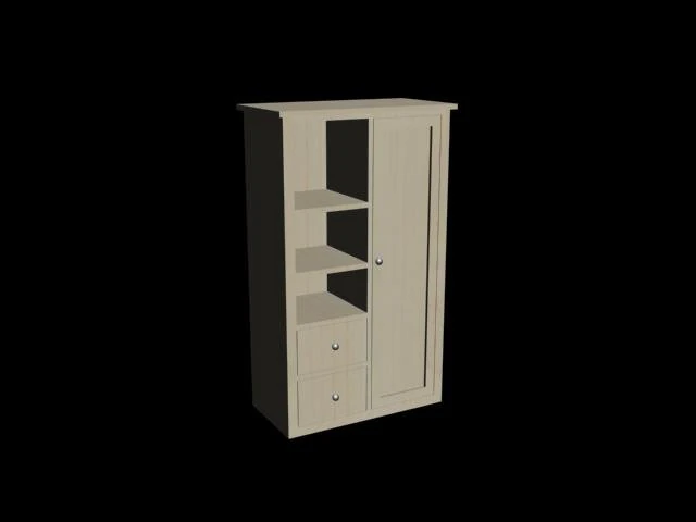 harmony wardrobe 3D Model .c4d .max .obj .3ds .fbx .stl .blend 