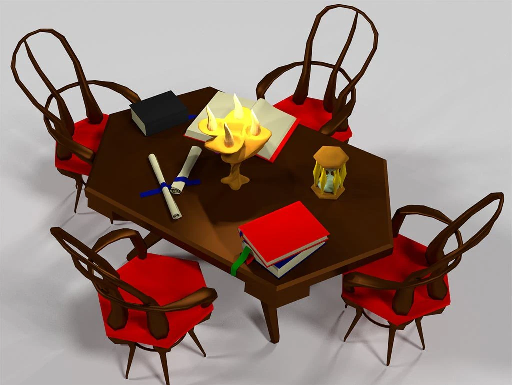fantasy lab furniture and objects 3D Model .c4d .max .obj .3ds .fbx .stl .blend 