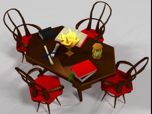 fantasy lab furniture and objects Modello 3D