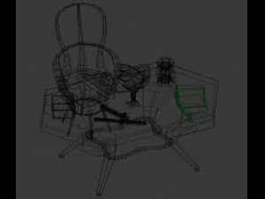 fantasy lab furniture and objects 3D Model
