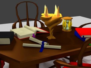 fantasy lab furniture and objects 3Dモデル