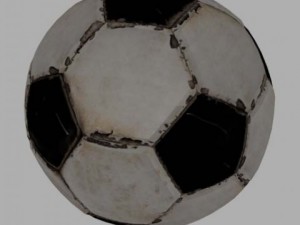 old scrapped soccer ball Modello 3D